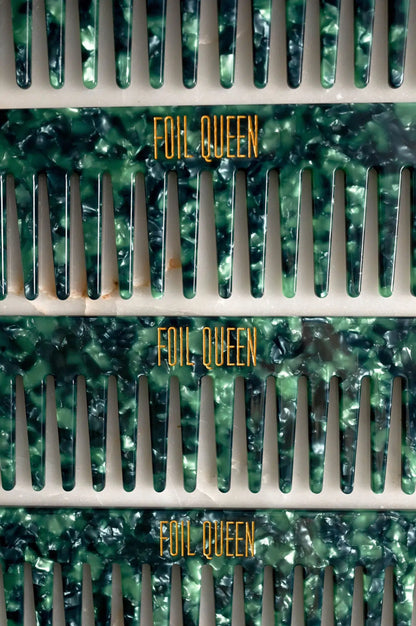 Foil Queen Comb - Emerald